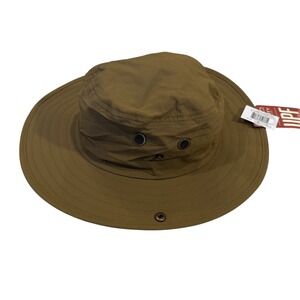 Infinity Headwear Brown Ripstop Boonie Sun Hat UPF 50+ Adjustable Strap S/M NEW